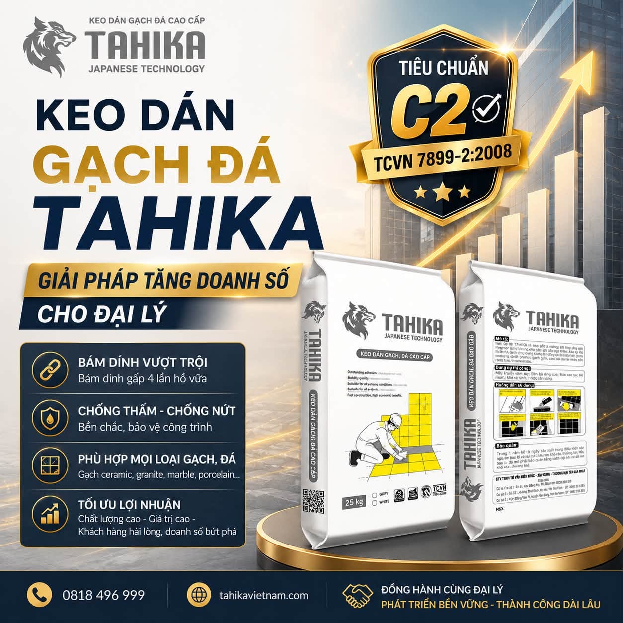 Nhập Keo Dán Gạch Tahika Số Lượng Lớn: Lợi Thế Khi Làm Đại Lý Tại Thanh Hóa Và Các Tỉnh Lân Cận