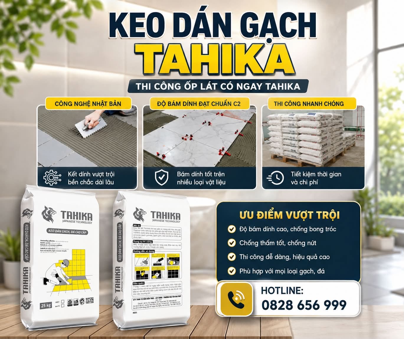 Nhập Keo Dán Gạch Tahika Số Lượng Lớn: Lợi Thế Khi Làm Đại Lý Tại Thanh Hóa Và Các Tỉnh Lân Cận