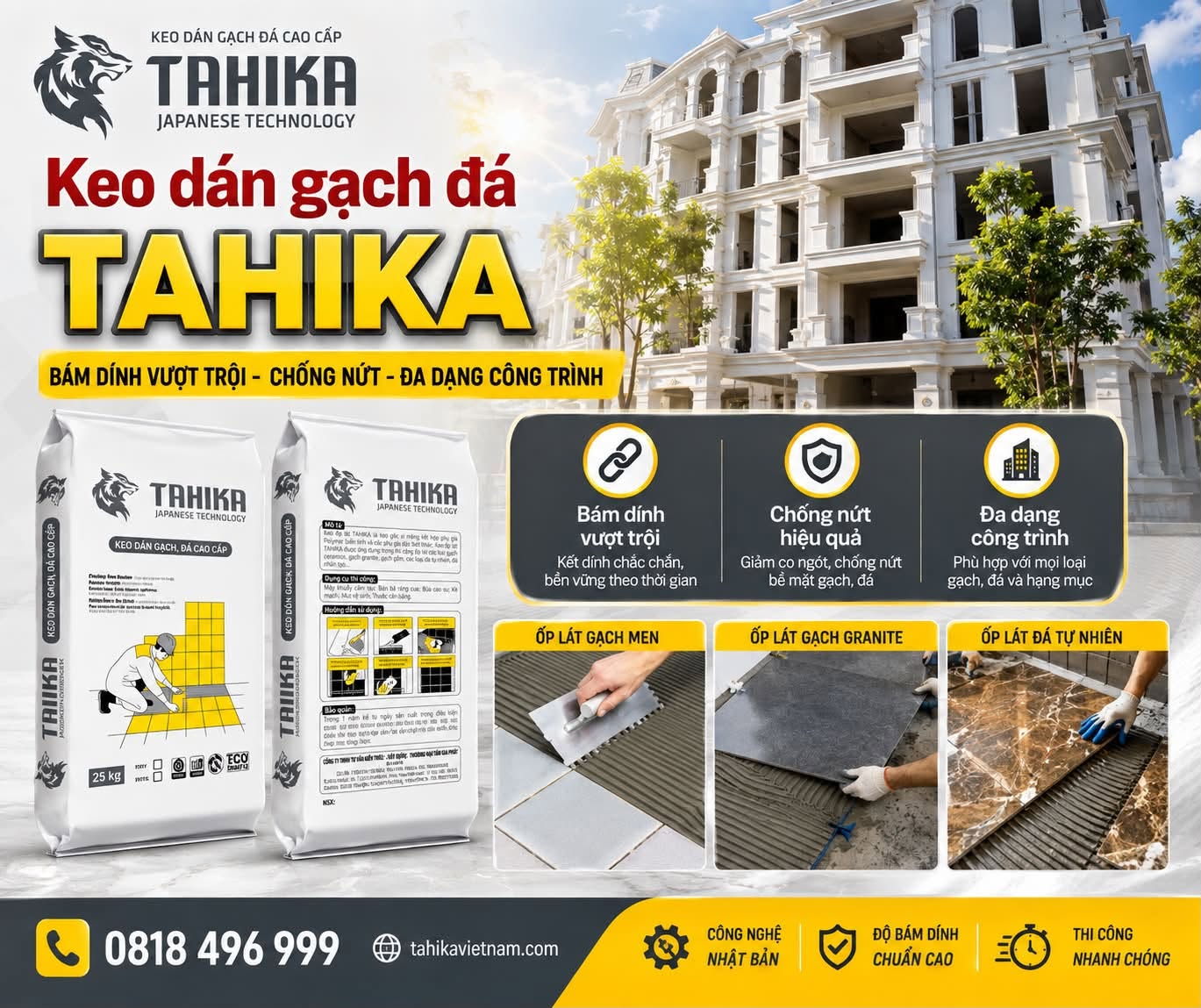 Tuyển Đại Lý Keo Dán Gạch Tahika: Ai Phù Hợp Để Hợp Tác?